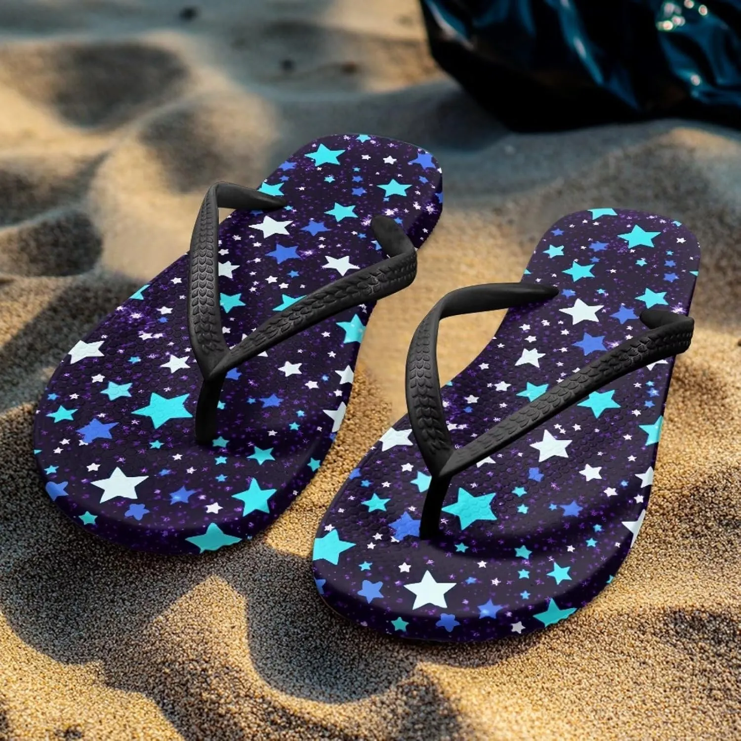 Cushion Breeze Women's Flip Flop Fashion House Soft Cushion Footbed Arch Support Fashion Summer Shoes Black Sole Size US 5.5-9.5