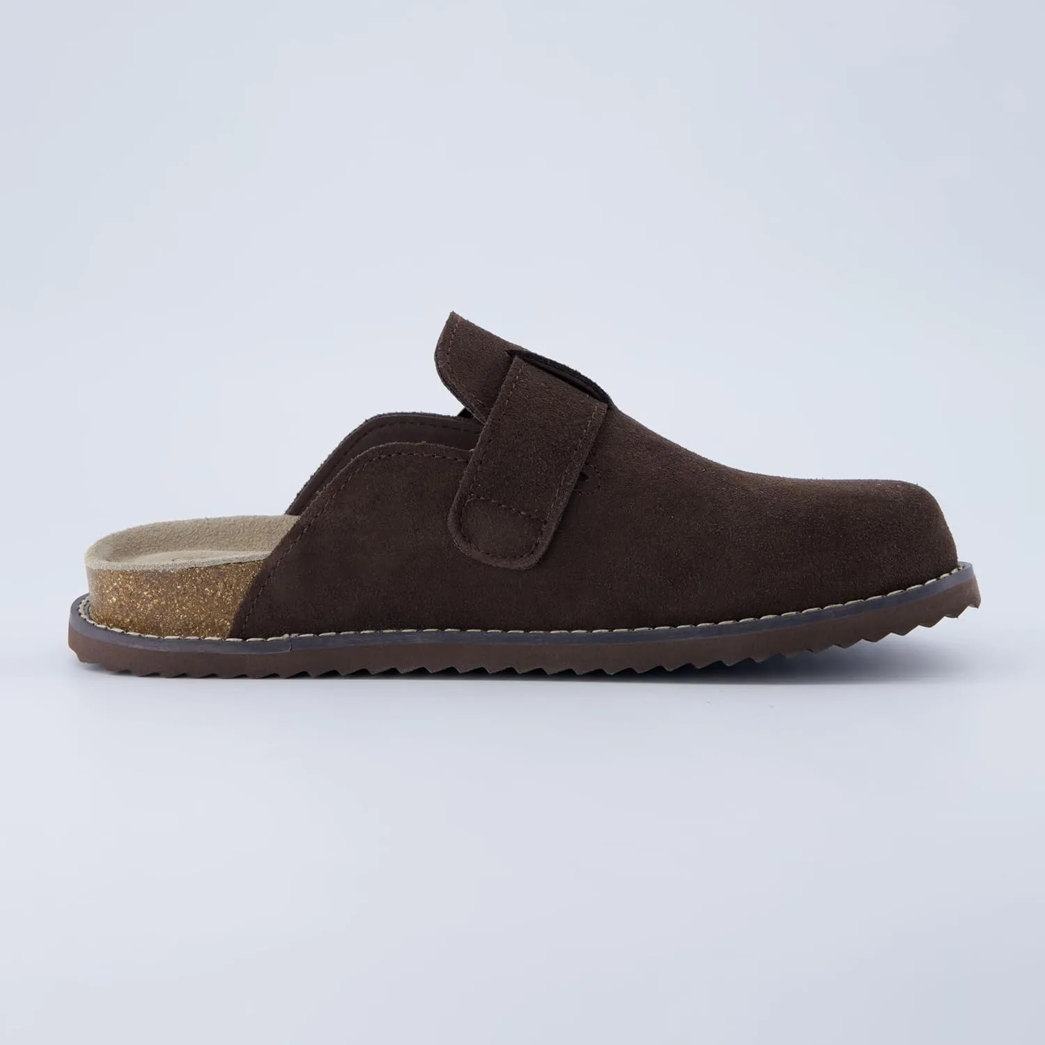 CUSHIONAIRE Women's Blain Genuine Suede Slip-On Clogs with   Memory Foam & Chic Buckle Mule - Comfortable, Non-Slip, Wide Widths Available