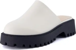 CUSHIONAIRE Women's Bolt Slip on Lug Mule  Memory Foam, Wide Widths Available