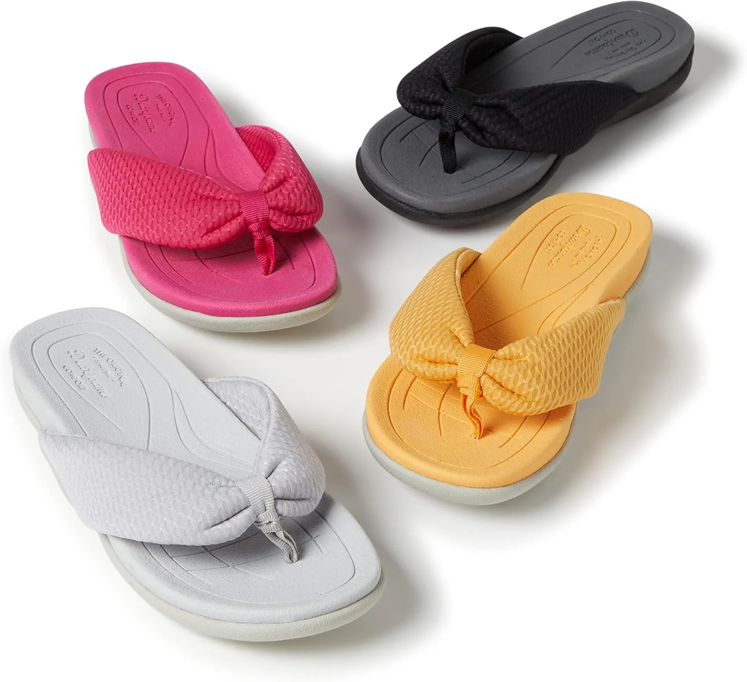 Dearfoams Women's Original Comfort Olivia Thong Flip Flop Sandal with Arch Support