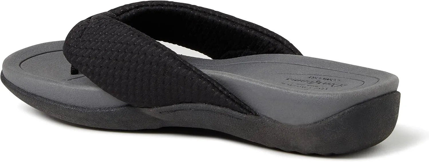 Dearfoams Women's Original Comfort Olivia Thong Flip Flop Sandal with Arch Support