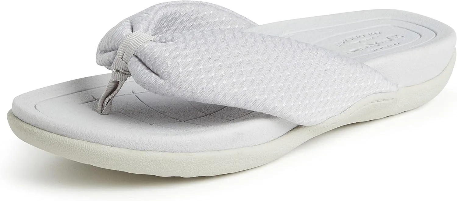 Dearfoams Women's Original Comfort Olivia Thong Flip Flop Sandal with Arch Support