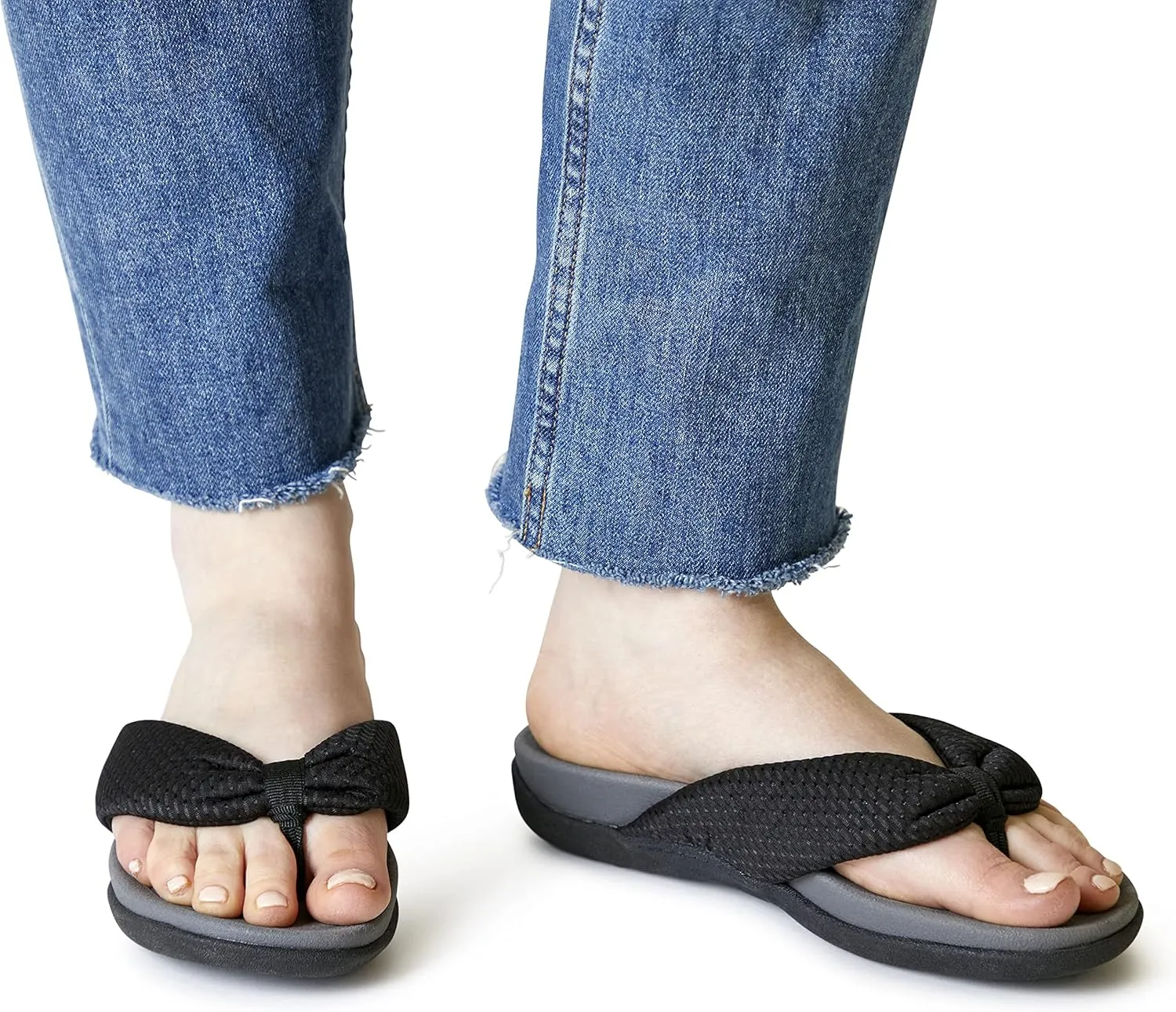 Dearfoams Women's Original Comfort Olivia Thong Flip Flop Sandal with Arch Support