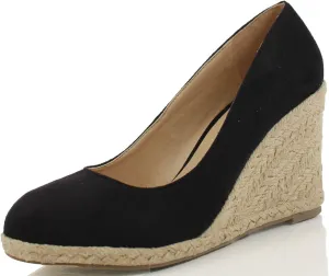 Delicious Womens Parma Round Toe Espadrille Wedge Slip On Sandals