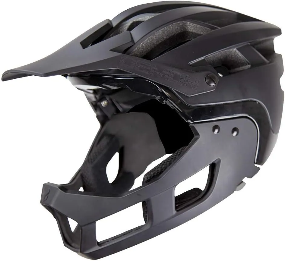 Demon United FR Link System Mountain Bike Helmet Fullface with Removable Chin Guard- Includes Head Cinch Adjuster and Padded Cheek Fit Kit