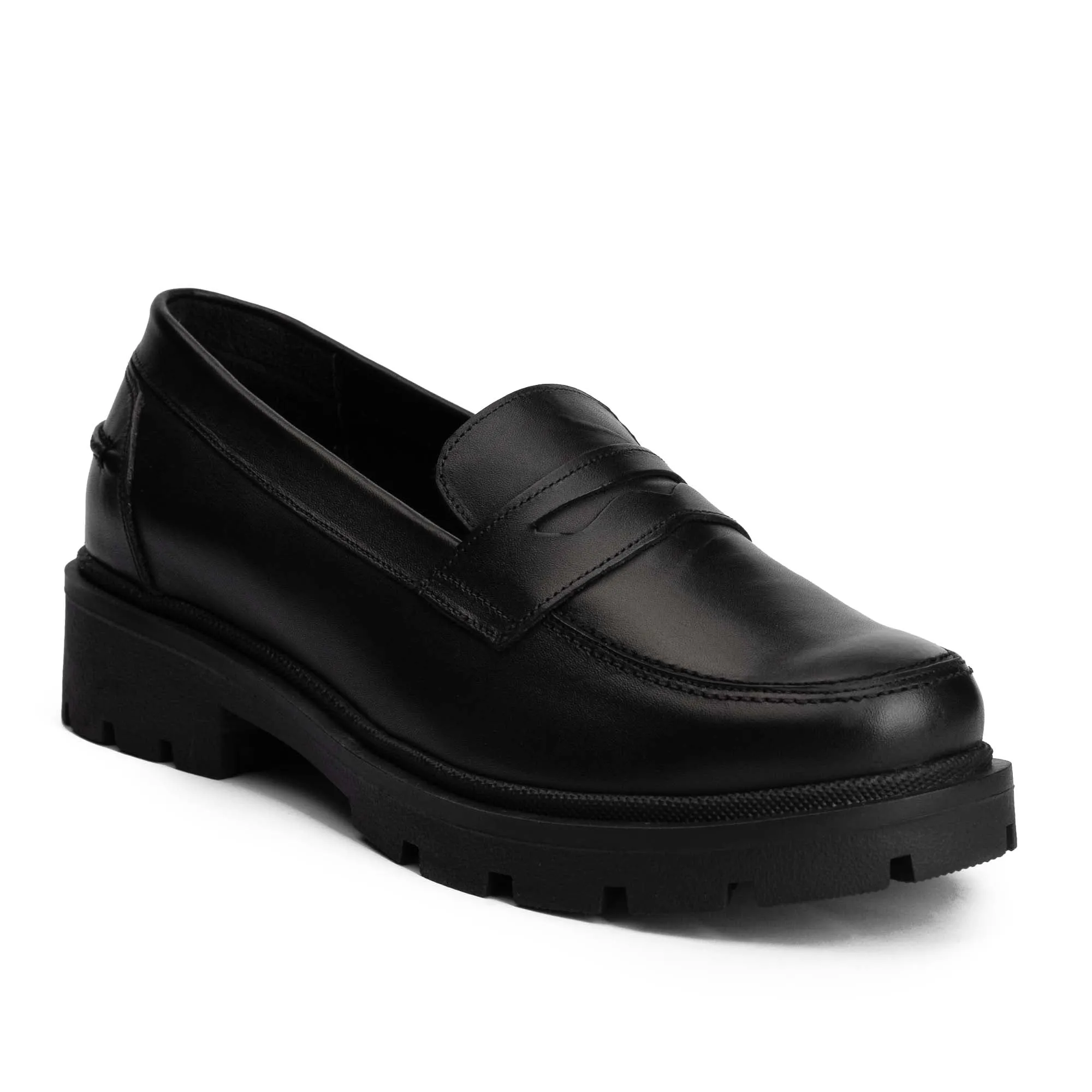Derby Lug Sole Penny Loafers