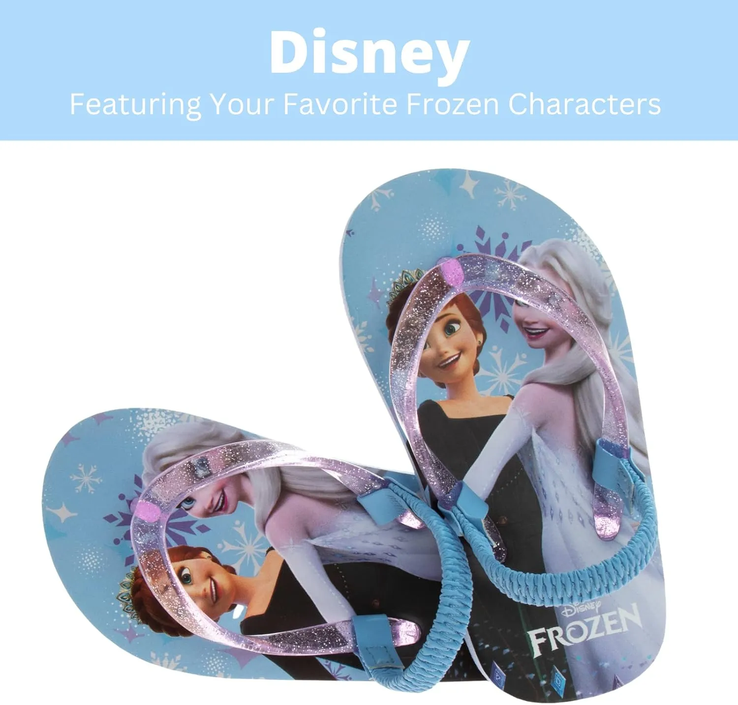 Disney Girls Boys Character Flip Flops Sandals Kids Water Shoes - Minnie Mickey Stitch Moana Toy Story Frozen Cars Encanto Princess Thong Beach Slides Slip On Quick Dry (Toddler-Little Kid)