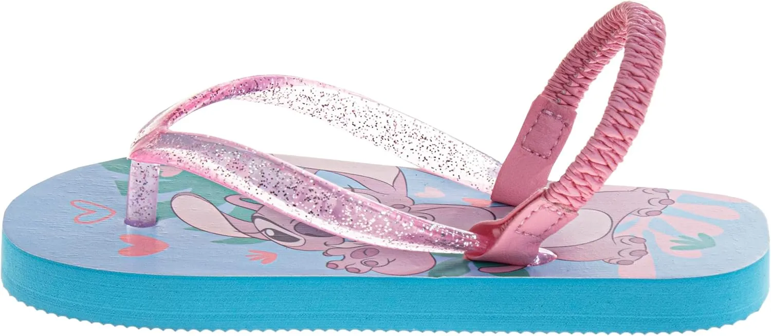 Disney Girls Boys Character Flip Flops Sandals Kids Water Shoes - Minnie Mickey Stitch Moana Toy Story Frozen Cars Encanto Princess Thong Beach Slides Slip On Quick Dry (Toddler-Little Kid)