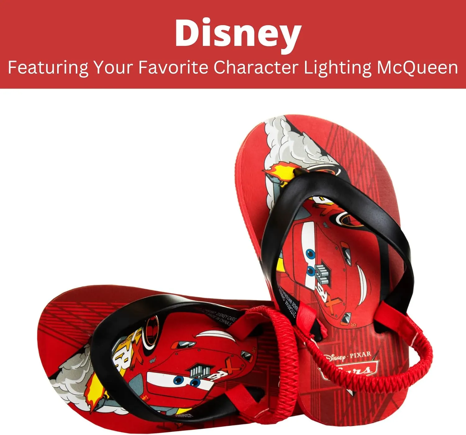 Disney Girls Boys Character Flip Flops Sandals Kids Water Shoes - Minnie Mickey Stitch Moana Toy Story Frozen Cars Encanto Princess Thong Beach Slides Slip On Quick Dry (Toddler-Little Kid)