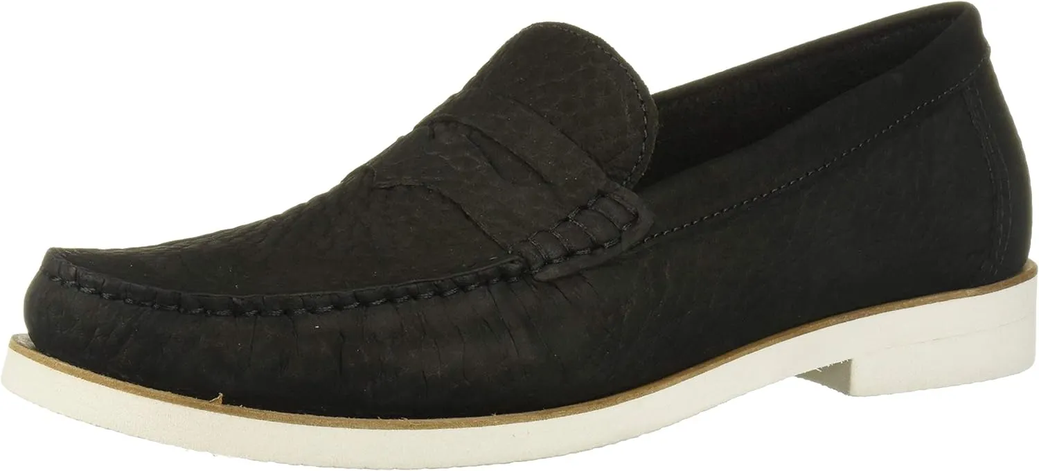 Driver Club USA Men's Leather Made in Brazil Rubber Sole Penny Loafer
