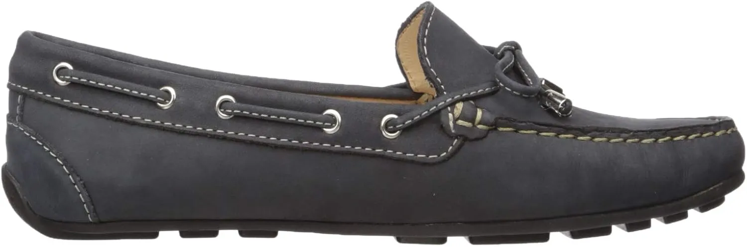 Driver Club USA Women's Leather Made in Brazil Nantucket 2.0 Tiebow Driver Moc Loafer