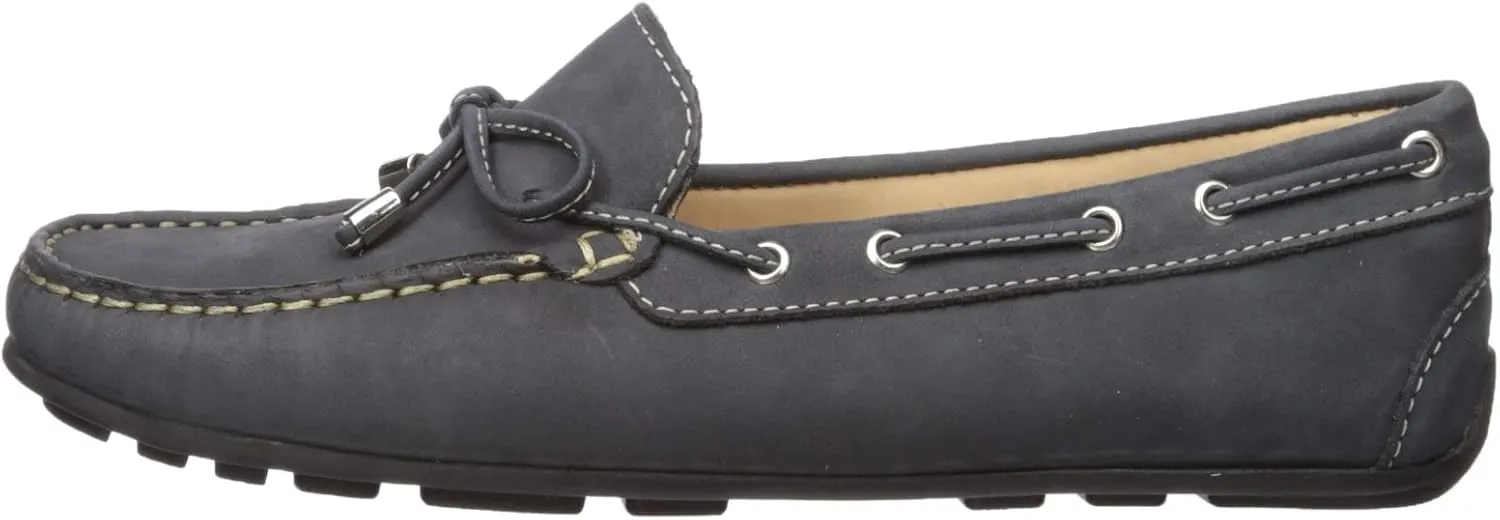 Driver Club USA Women's Leather Made in Brazil Nantucket 2.0 Tiebow Driver Moc Loafer