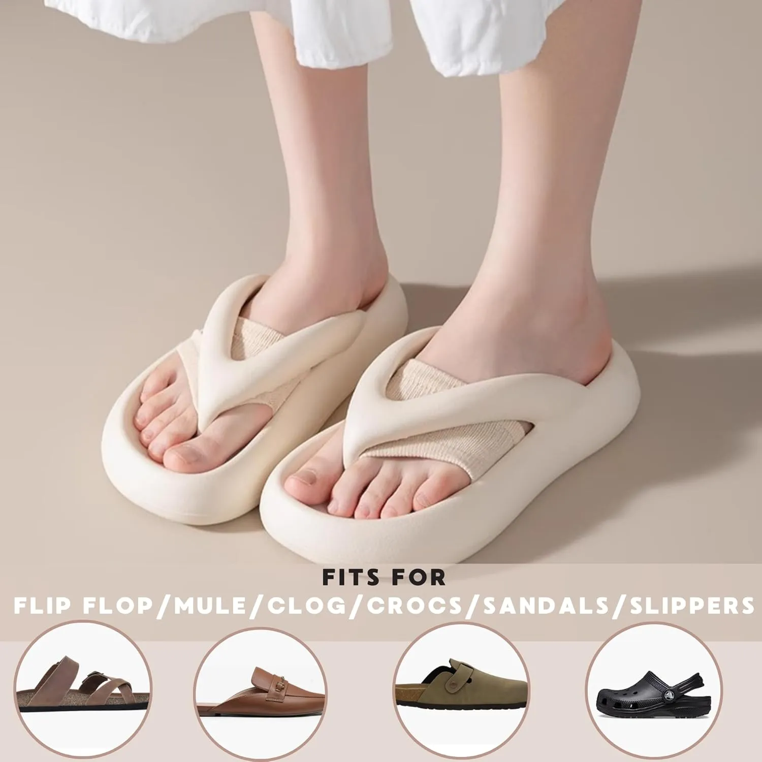 DUNKOING Womens Open Toe Half Socks Peep Toe Topper Sock for Sandal Mule Flip Flop Clogs Forefoot Liner Socks 5-9