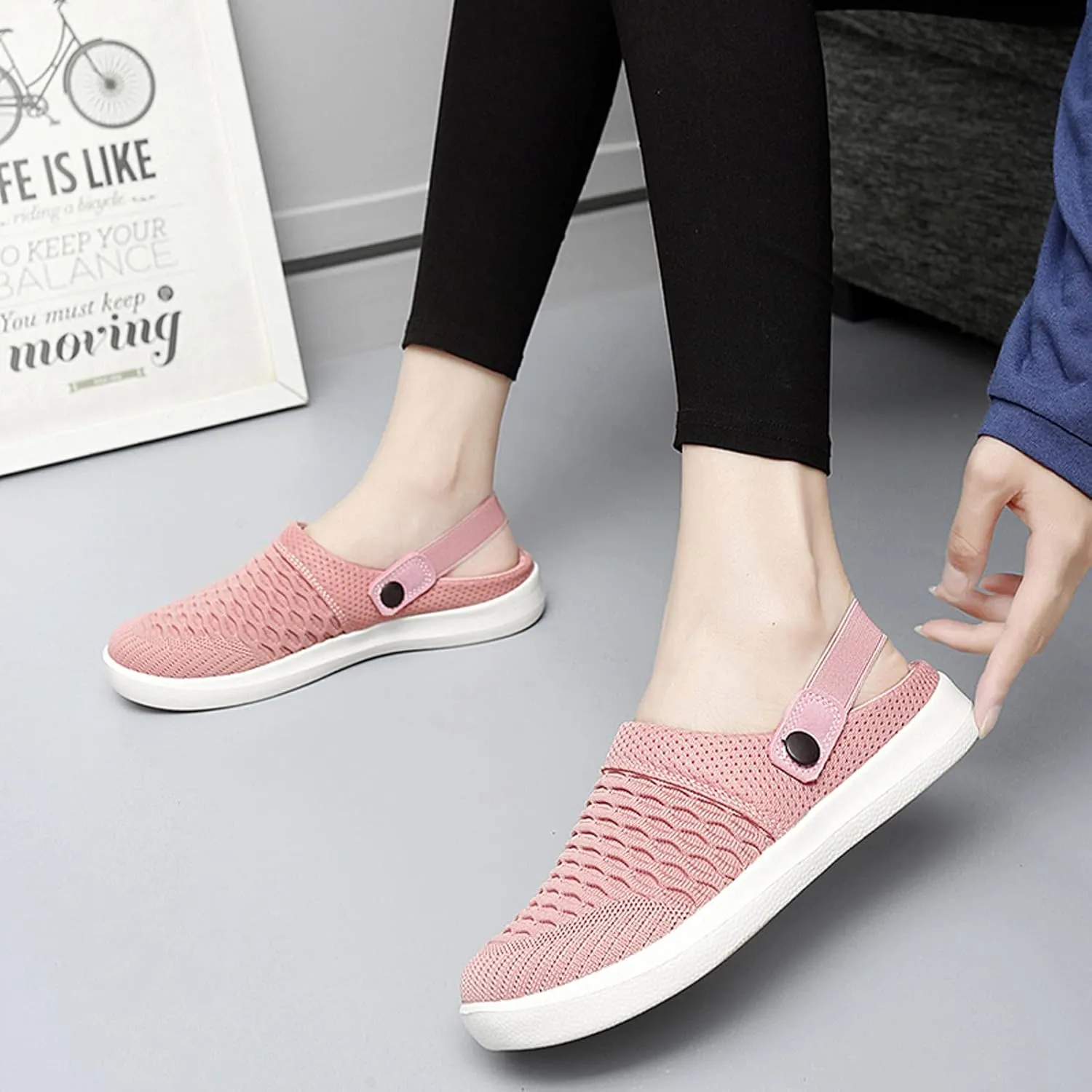 Eliogn Platform Clogs Slip On Slides Shoes Beach Sandals Gardener Clog Hight Heels Mule Slippers Garden Shoes Outdoor Sports Sandals