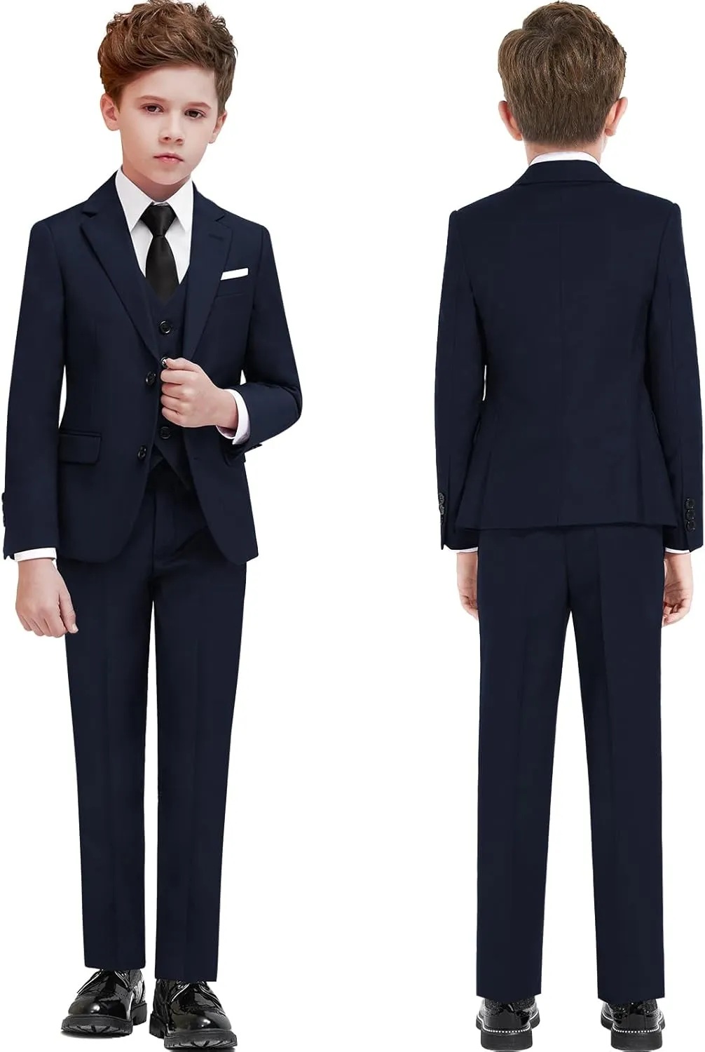 ELPA ELPA Boys Slim Fit Suit Kids Formal Suits Set for Boys Youth Suit Ring Bearer Outfit