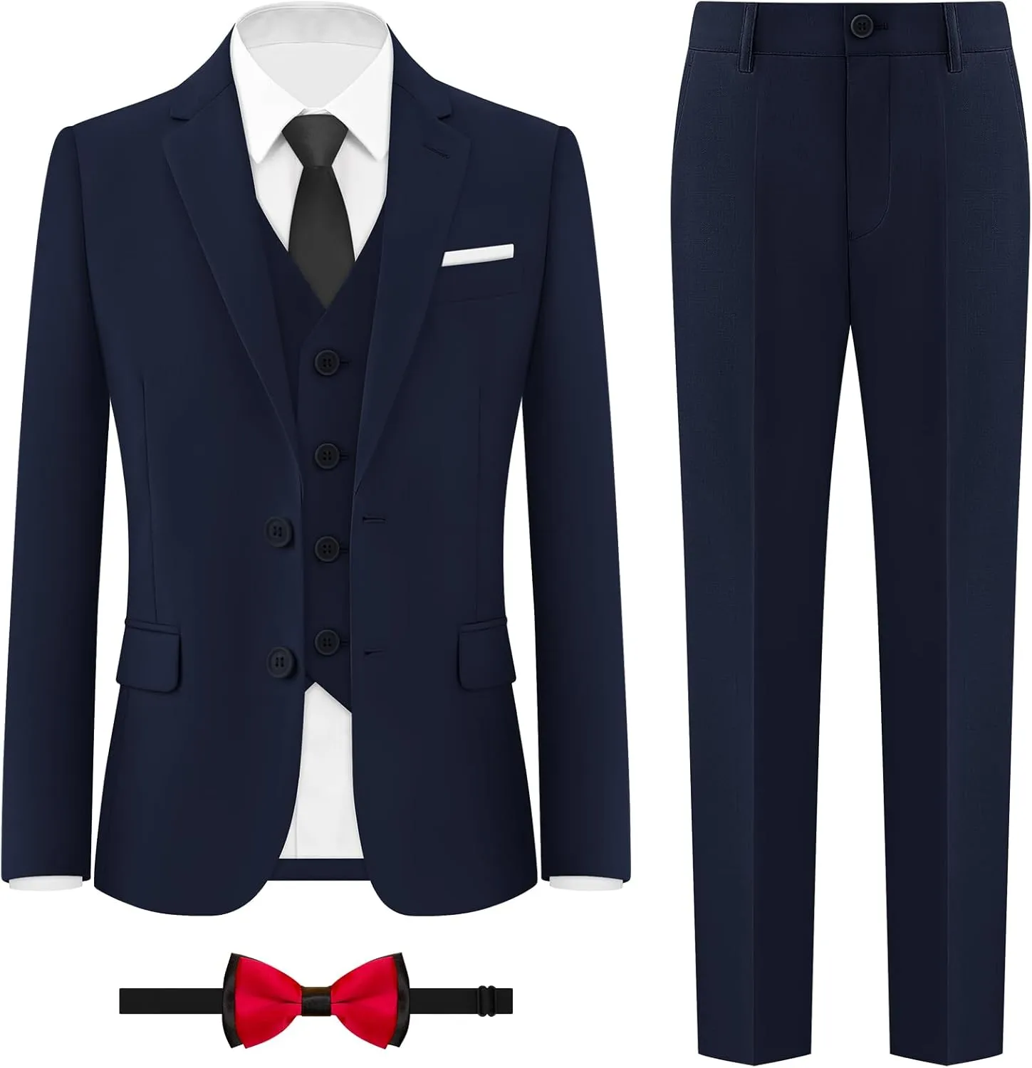 ELPA ELPA Boys Slim Fit Suit Kids Formal Suits Set for Boys Youth Suit Ring Bearer Outfit