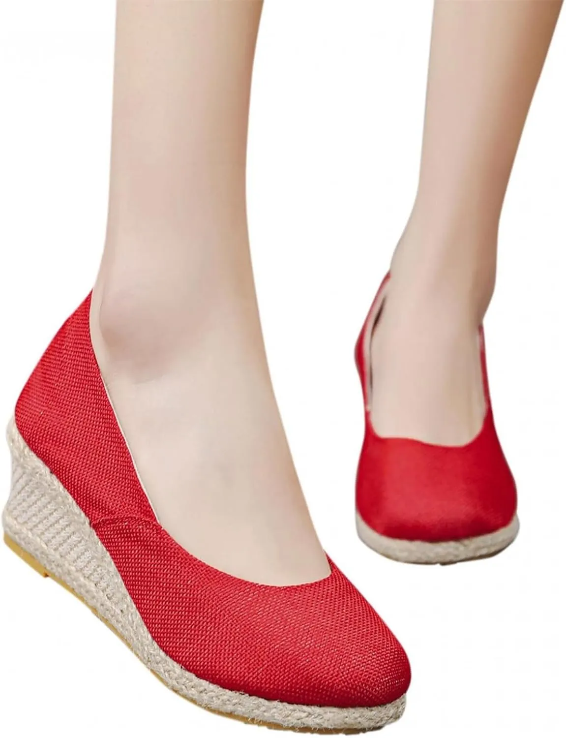 Espadrilles for Women Arch Support Orthopedic Sandals Closed Pointed Toe Platform Wedge Sandal Backless Breathable Nurse Shoes Fashion Slip On Dressy Casual Business Work Shoes
