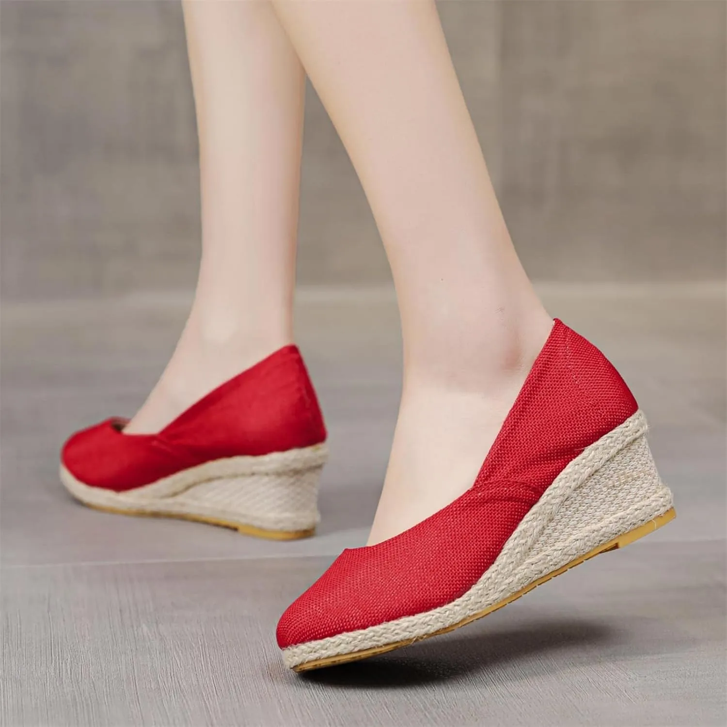 Espadrilles for Women Arch Support Orthopedic Sandals Closed Pointed Toe Platform Wedge Sandal Backless Breathable Nurse Shoes Fashion Slip On Dressy Casual Business Work Shoes