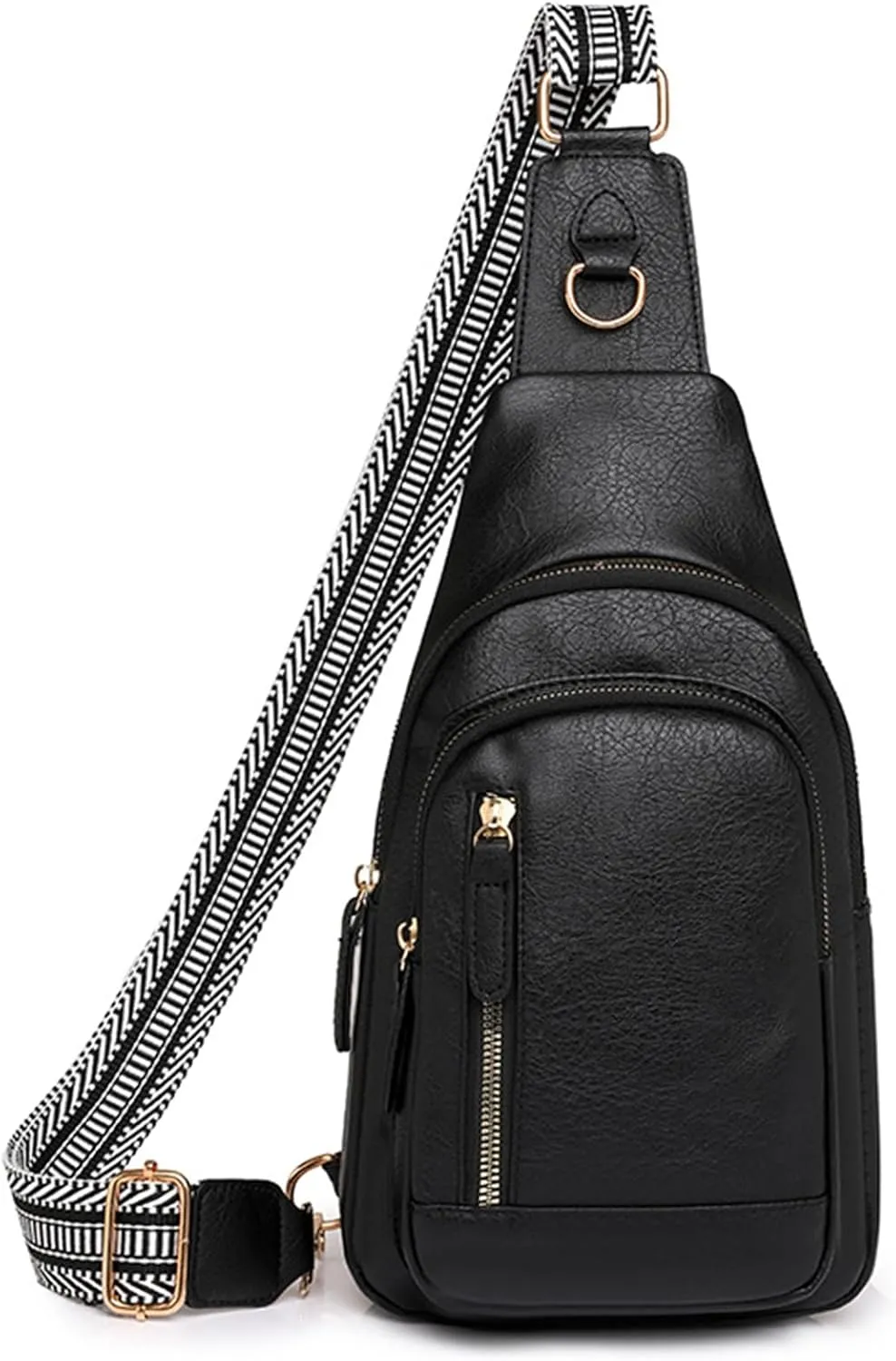 FALAN MULE Crossbody Bags for Women Leather Sling Chest Bag Trendy Fanny Packs for Women