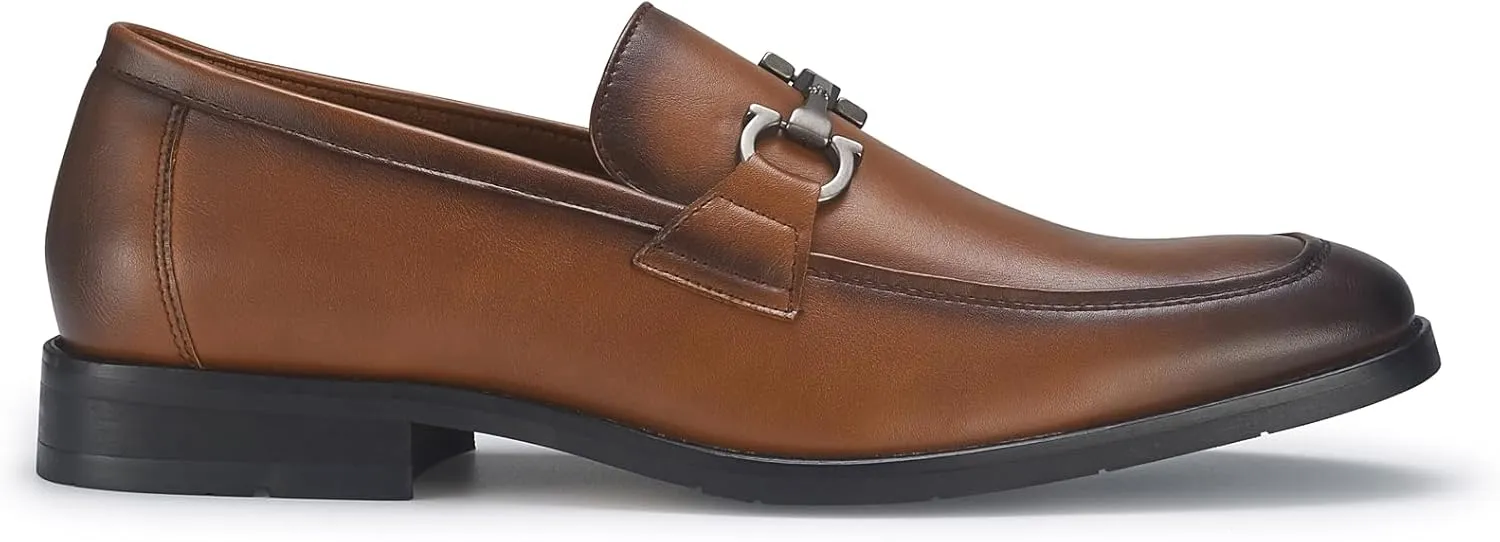 Ferro Aldo Demitri MFA19683 Classic Moc-Toe Penny Loafers with Decorative Buckle