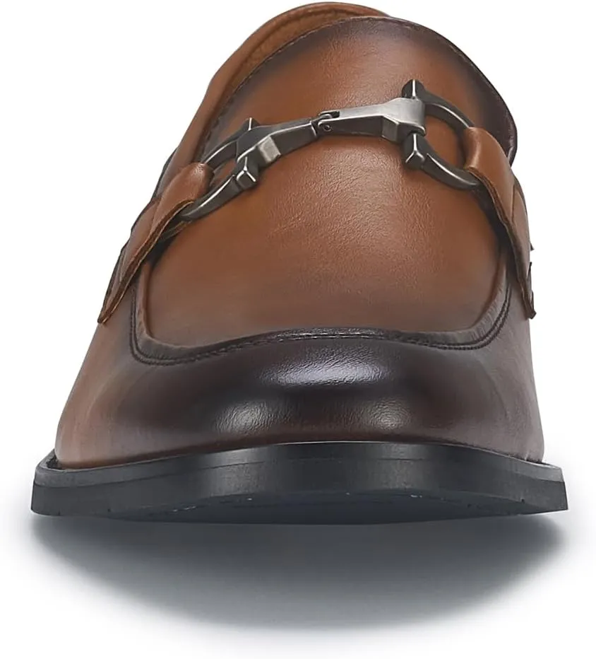 Ferro Aldo Demitri MFA19683 Classic Moc-Toe Penny Loafers with Decorative Buckle