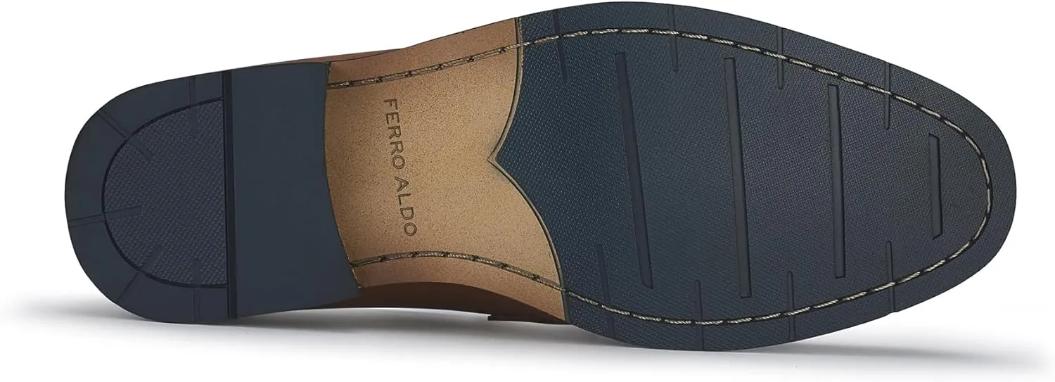 Ferro Aldo Demitri MFA19683 Classic Moc-Toe Penny Loafers with Decorative Buckle