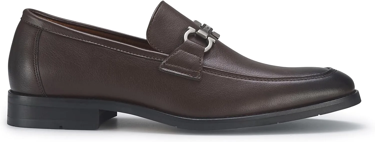 Ferro Aldo Demitri MFA19683 Classic Moc-Toe Penny Loafers with Decorative Buckle