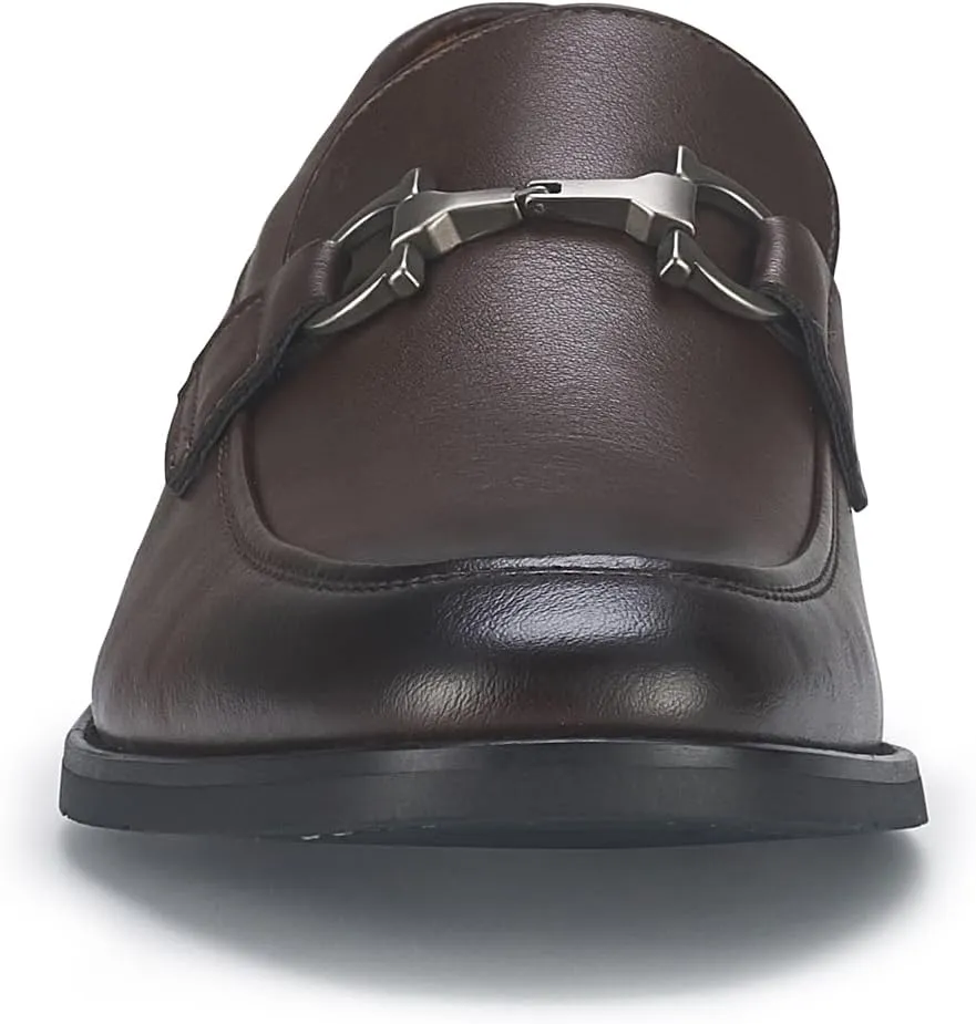 Ferro Aldo Demitri MFA19683 Classic Moc-Toe Penny Loafers with Decorative Buckle