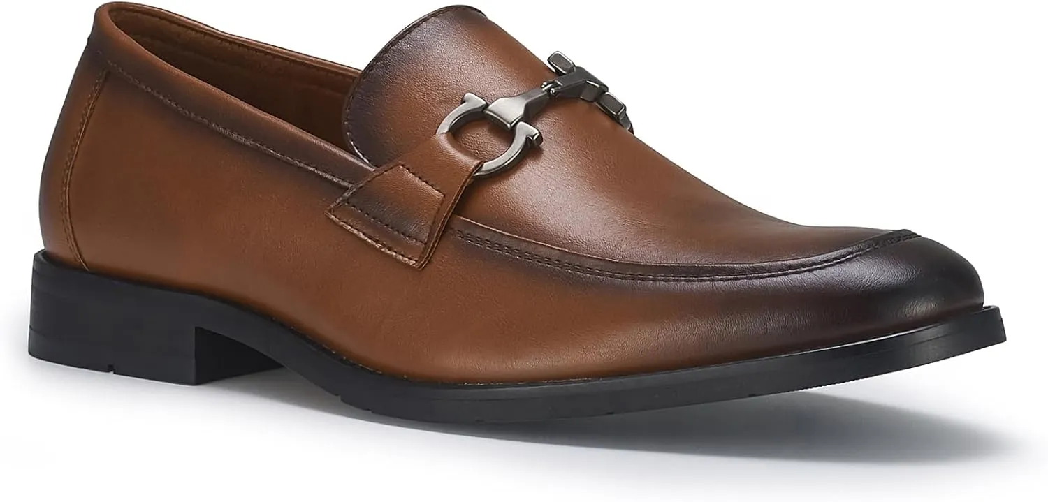 Ferro Aldo Demitri MFA19683 Classic Moc-Toe Penny Loafers with Decorative Buckle