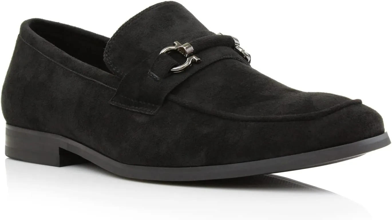 Ferro Aldo Demitri MFA19683 Classic Moc-Toe Penny Loafers with Decorative Buckle