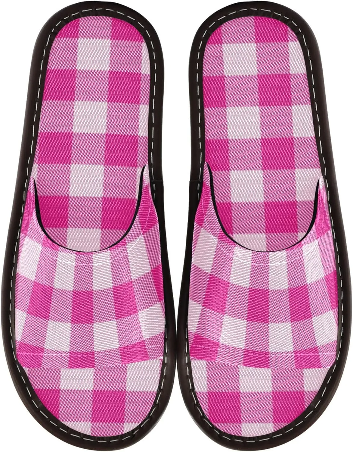 Fisyme Slippers for Women Men Slip-On Open Toe Indoor Outdoor House Shoes Home Slipper
