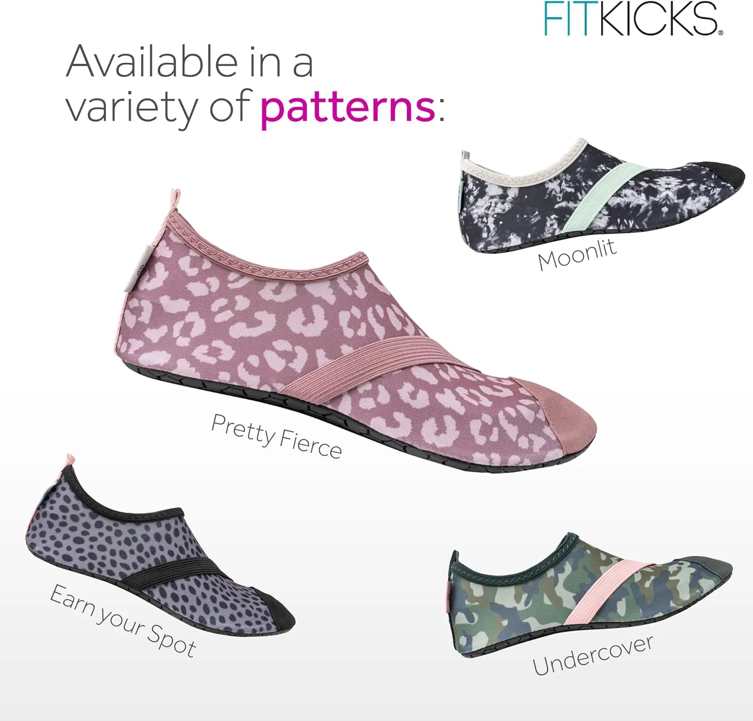 FITKICKS Original Women's Foldable Active Lifestyle Minimalist Footwear Barefoot Yoga Sporty Water Shoes