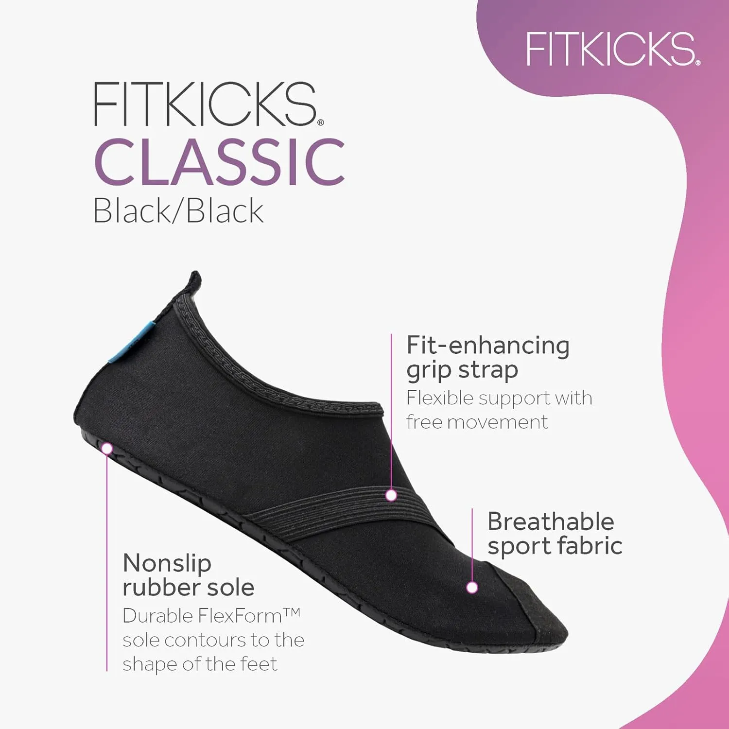 FITKICKS Original Women's Foldable Active Lifestyle Minimalist Footwear Barefoot Yoga Sporty Water Shoes