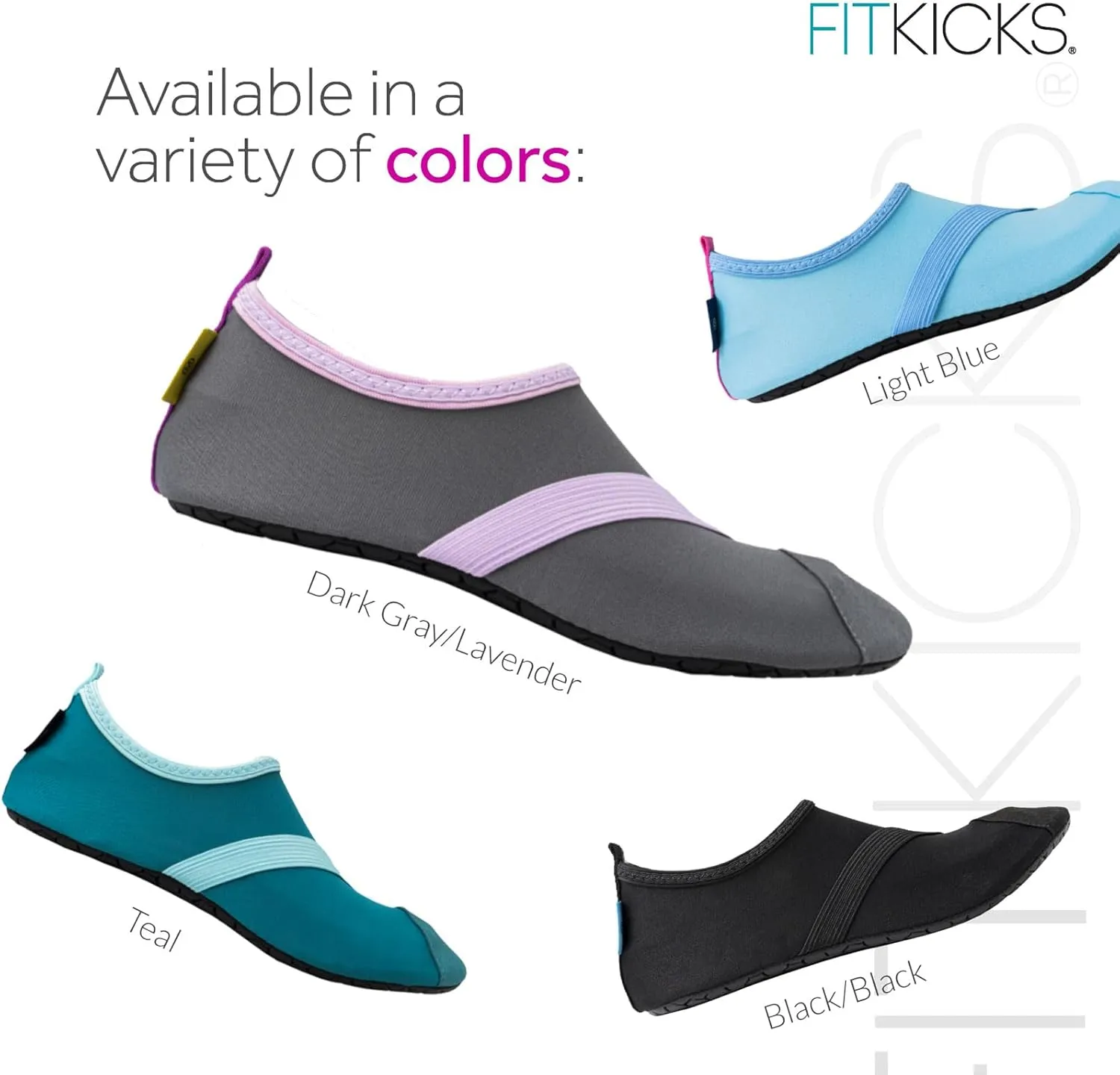 FITKICKS Original Women's Foldable Active Lifestyle Minimalist Footwear Barefoot Yoga Sporty Water Shoes