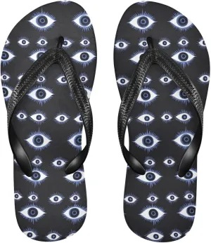 Flip Flop Sandals Evil Eye Blue Print for Men and Women for Beach Outdoor XS