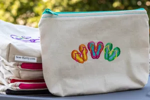 Flip Flop Trio Zipper Pouch