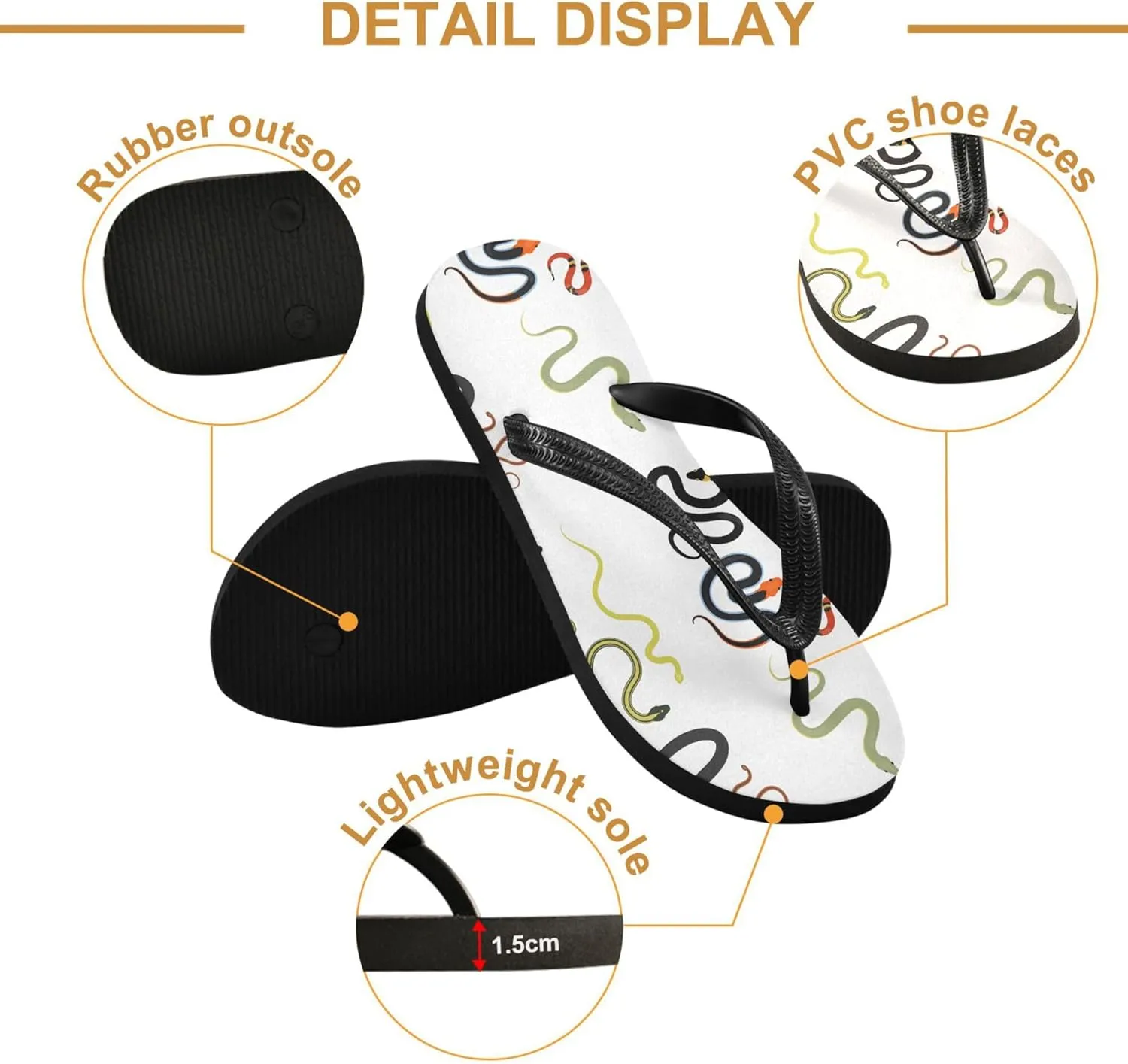Flip Flops for Men Women Summer Sandals Bathroom Shower Shoes