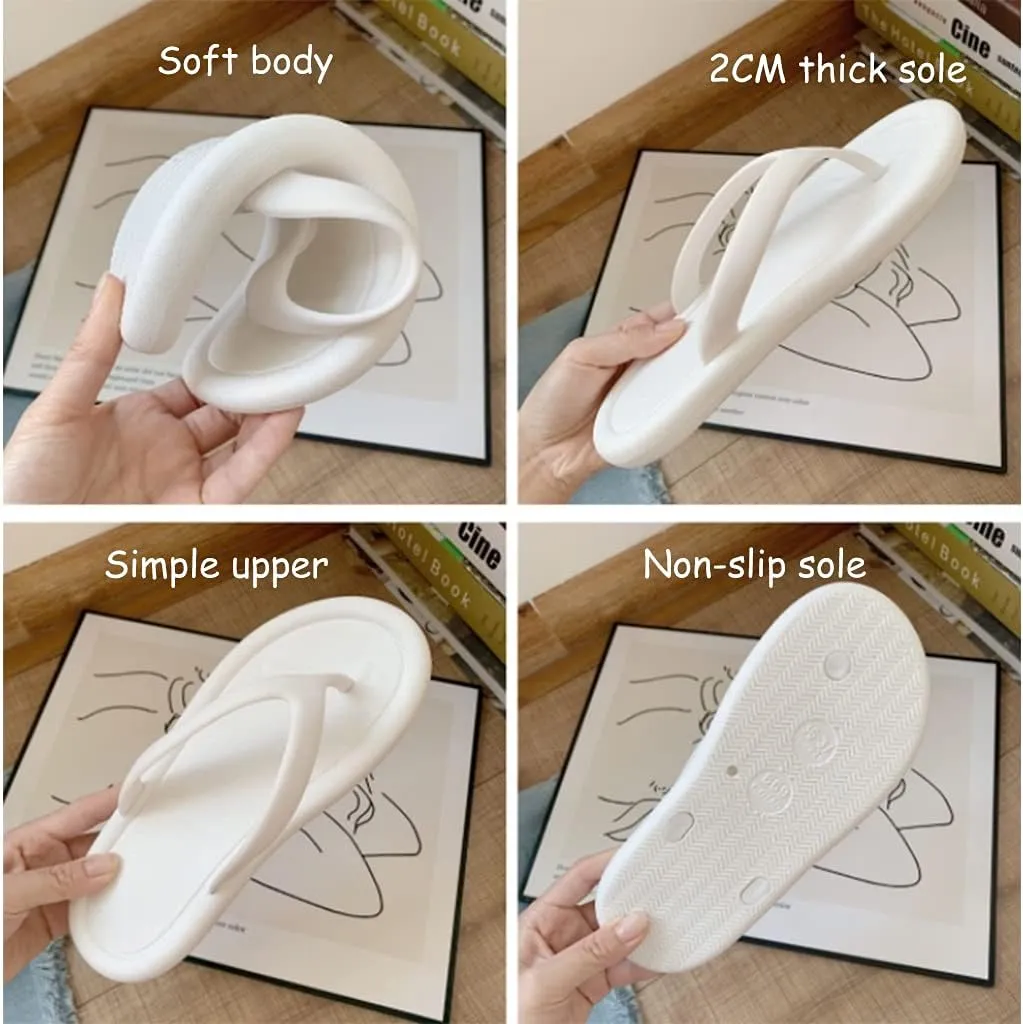 Flip Flops for Women and Men, Quick Drying Slippers, EVA Open Toe Soft Slippers, Casual Slipper Arch Support Non-Slip Shower Spa Bath Pool Gym House Sandals for Indoor Outdoor