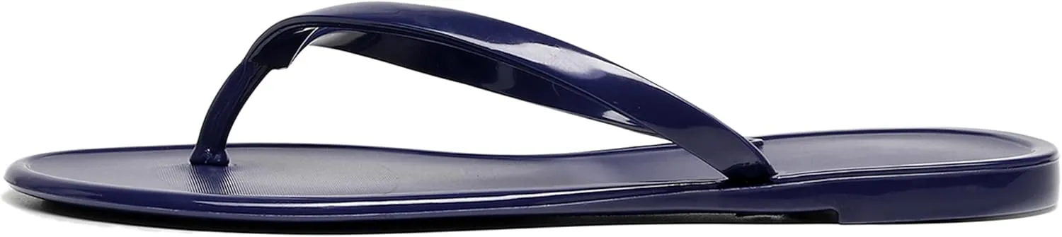 Flip Flops for Women Jelly Shoes Thong Sandals Jellies Flats Clear Slipper Summer Beach Pool Slides Size 10 Slip On Quick Drying Soft