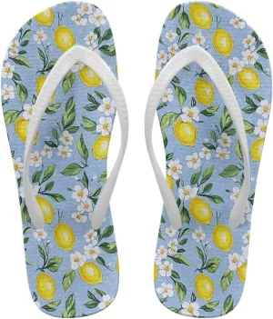 Flip Flops for Women Waterproof Non Slip Thong Sandals for Shower Beach Pool White Size 5-9