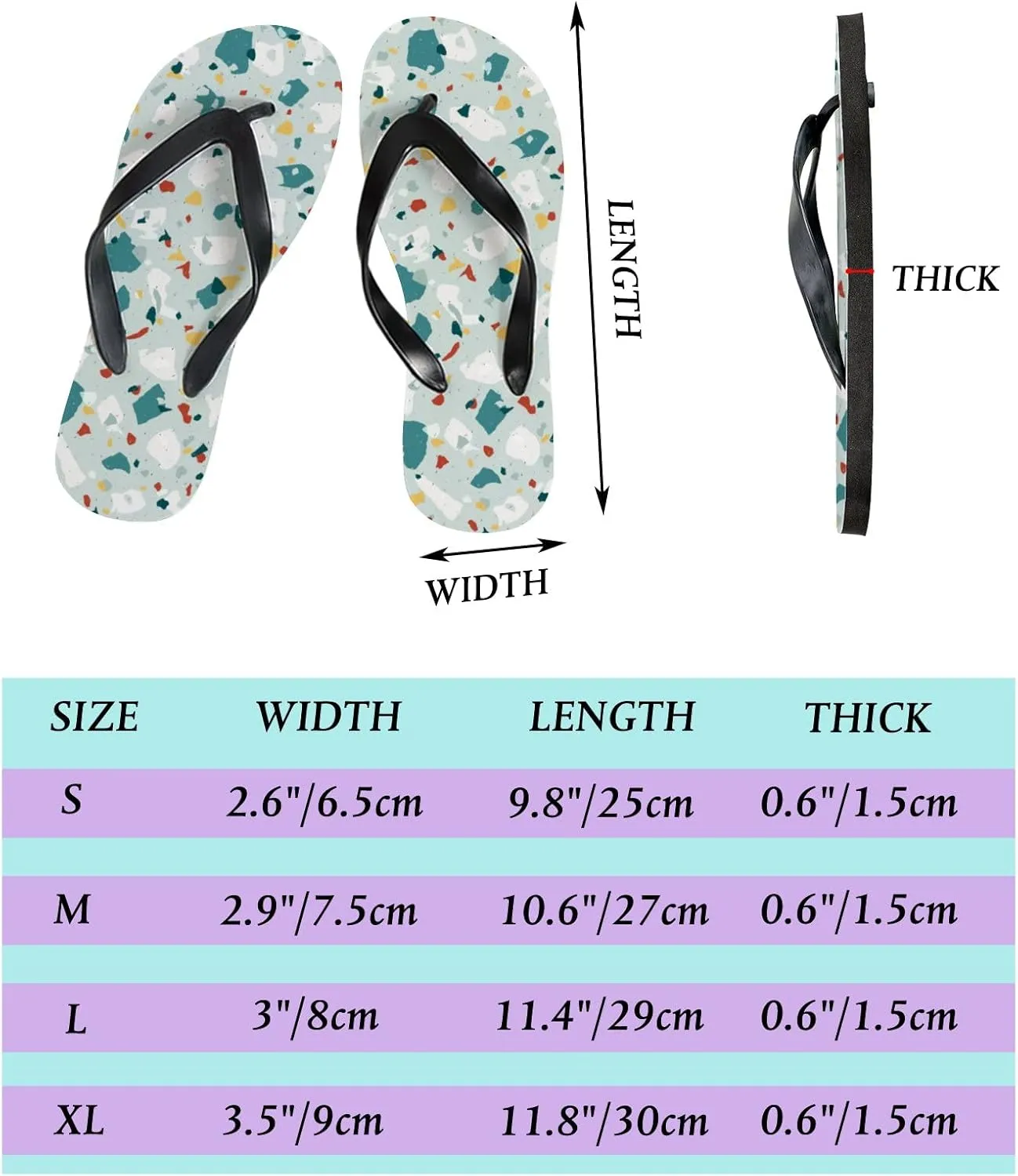 Flip Flops Stone Marble Mosaic Nature Green Textured Slide Sandals Summer Beach Slippers Thong Sandal Casual Yoga Mat Flat Slides for Women Men