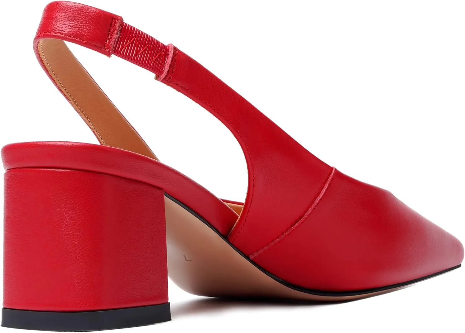 FOGEENA Womens Matte Square Toe Sexy Bridal Slip On Solid Chunky Leather Low Heel Pumps Shoes 2 Inch