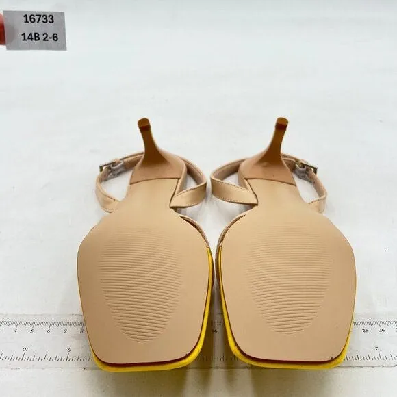 FOWT Light Sand Yellow Slingback Thong Flip-Flop Beach Dress Sandals