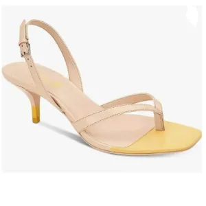 FOWT Light Sand Yellow Slingback Thong Flip-Flop Beach Dress Sandals