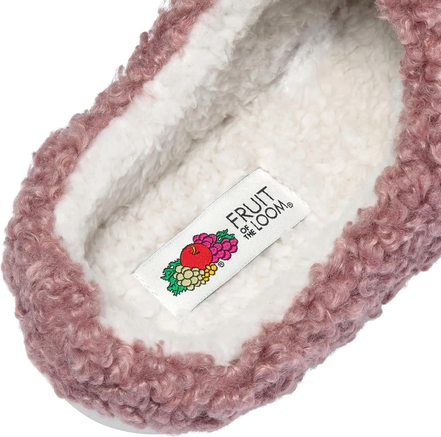 Fruit of the Loom House Slippers For Women, Memory Foam Insole, Indoor Outdoor, Comfy, Berber Loafer