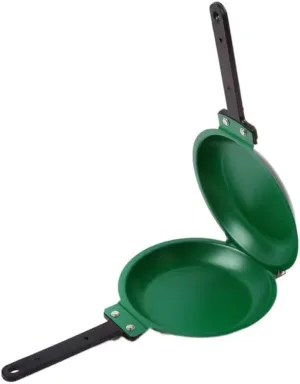 Frying Pan, Non-Stick Flip Folding Frying Pan, 7.09 inches, Dual-Sided Design, Space-Saving Folding