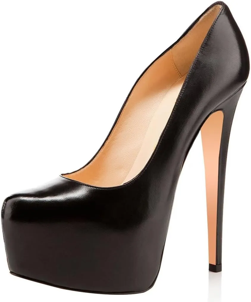 FSJ Women Extreme High Stiletto Heels Platform Pumps Slip On Pointed Toe Sexy Wedding Dress Shoe US Size 4-15 M