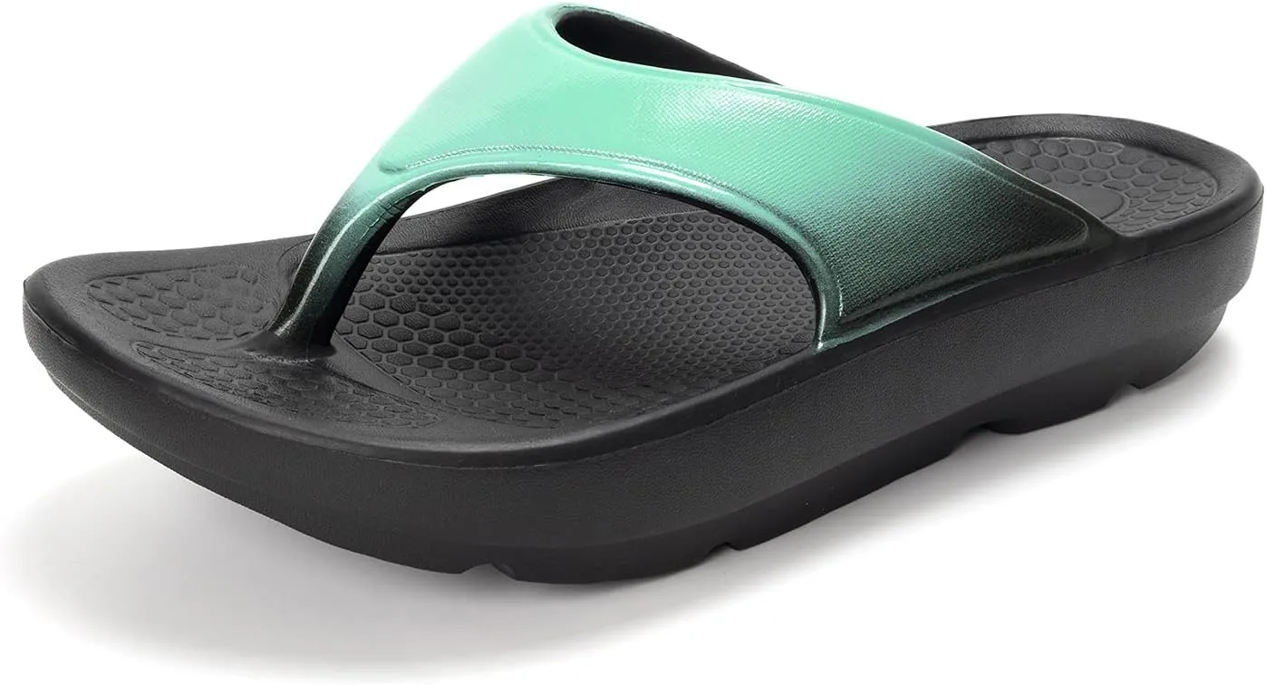 FUNKYMONKEY Women's Thong Flip Flop Ultra Soft Arch Support Sandals
