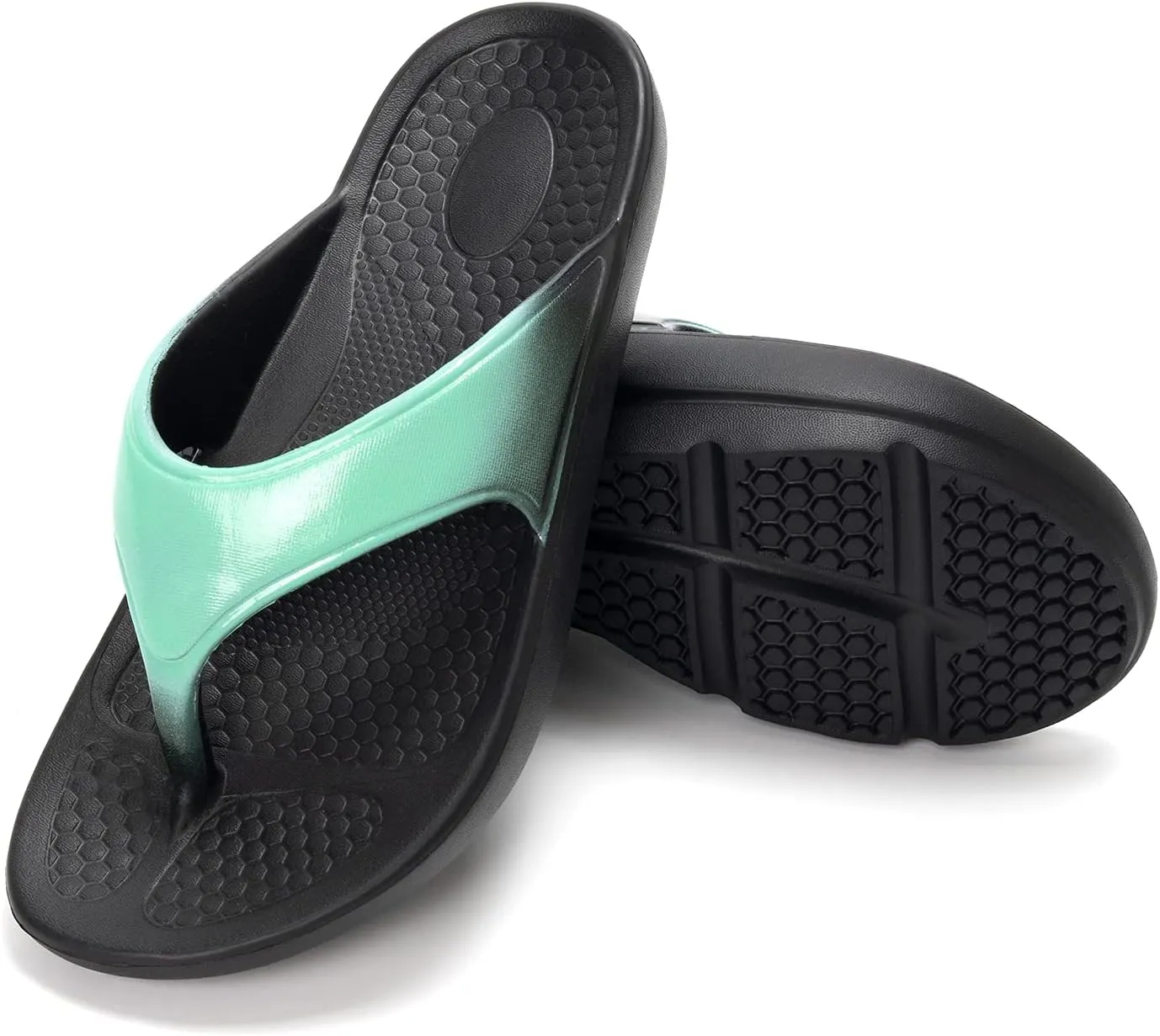 FUNKYMONKEY Women's Thong Flip Flop Ultra Soft Arch Support Sandals