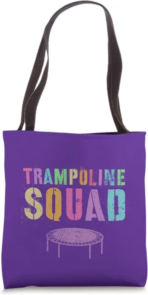 Funny TRAMPOLINE SQUAD Gymnastics Team Gymnast Tumble Coach Tote Bag